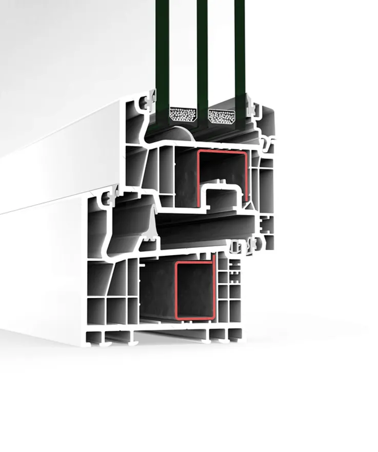 Sección del perfil A 84 Passivhaus